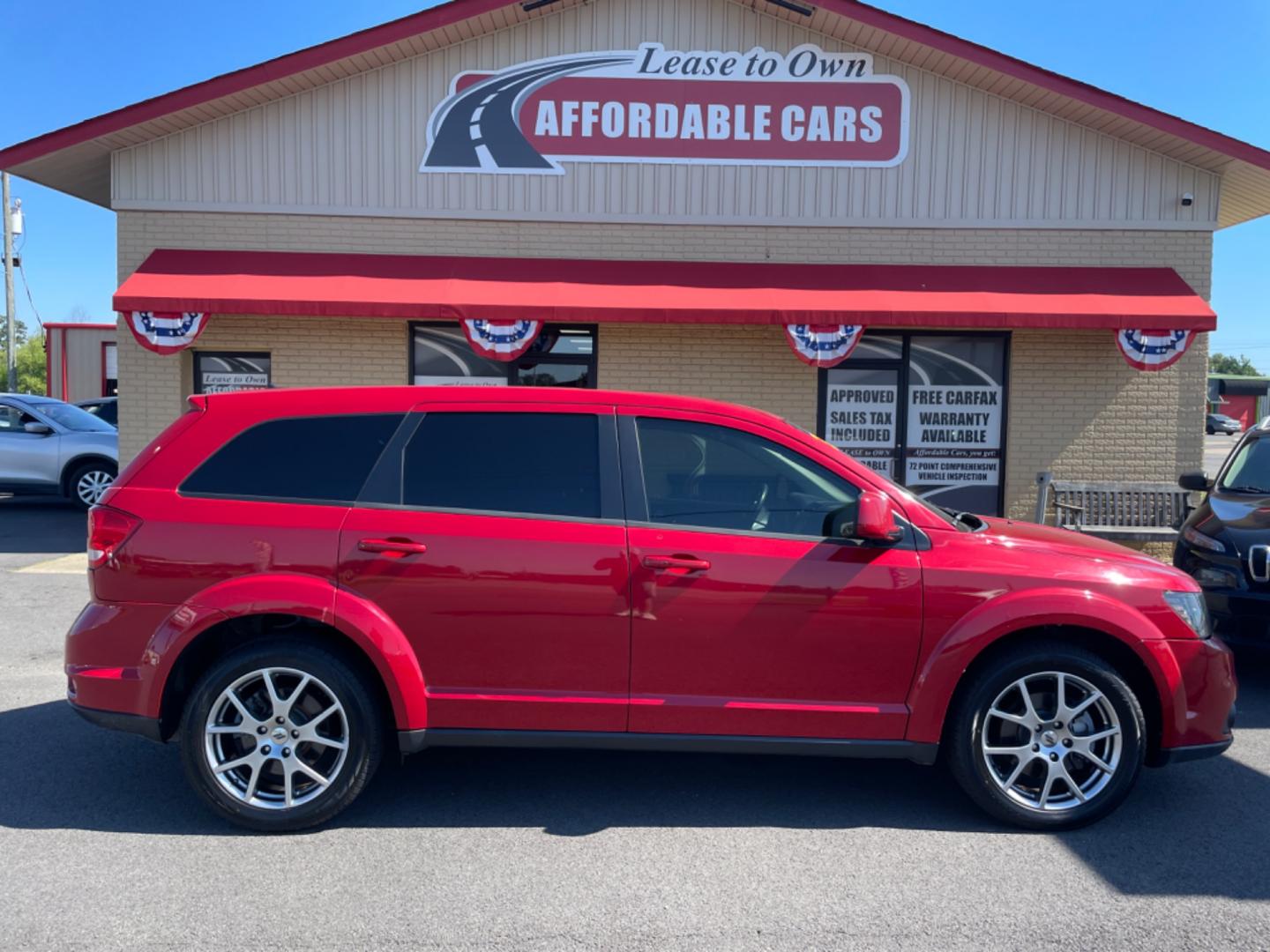 2018 Red Dodge Journey (3C4PDCEG7JT) with an V6, 3.6 Liter engine, Automatic, 6-Spd w/AutoStick transmission, located at 8008 Warden Rd, Sherwood, AR, 72120, (501) 801-6100, 34.830078, -92.186684 - Photo#0