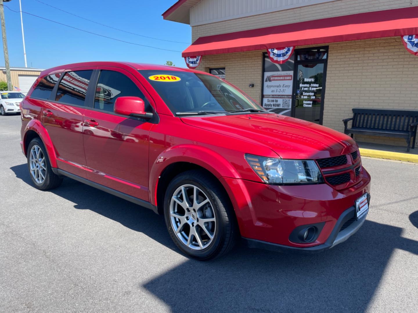 2018 Red Dodge Journey (3C4PDCEG7JT) with an V6, 3.6 Liter engine, Automatic, 6-Spd w/AutoStick transmission, located at 8008 Warden Rd, Sherwood, AR, 72120, (501) 801-6100, 34.830078, -92.186684 - Photo#1