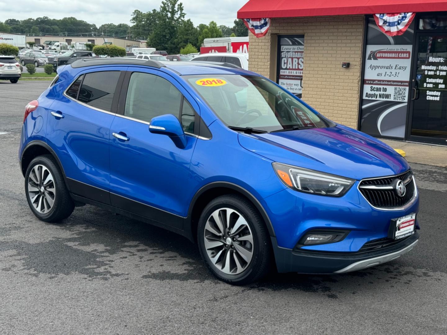 2018 Blue Buick Encore (KL4CJCSB4JB) with an 4-Cyl, Turbo, 1.4 Liter engine, Auto, 6-Spd OD ShftCtrl transmission, located at 8008 Warden Rd, Sherwood, AR, 72120, (501) 801-6100, 34.830078, -92.186684 - Photo#1