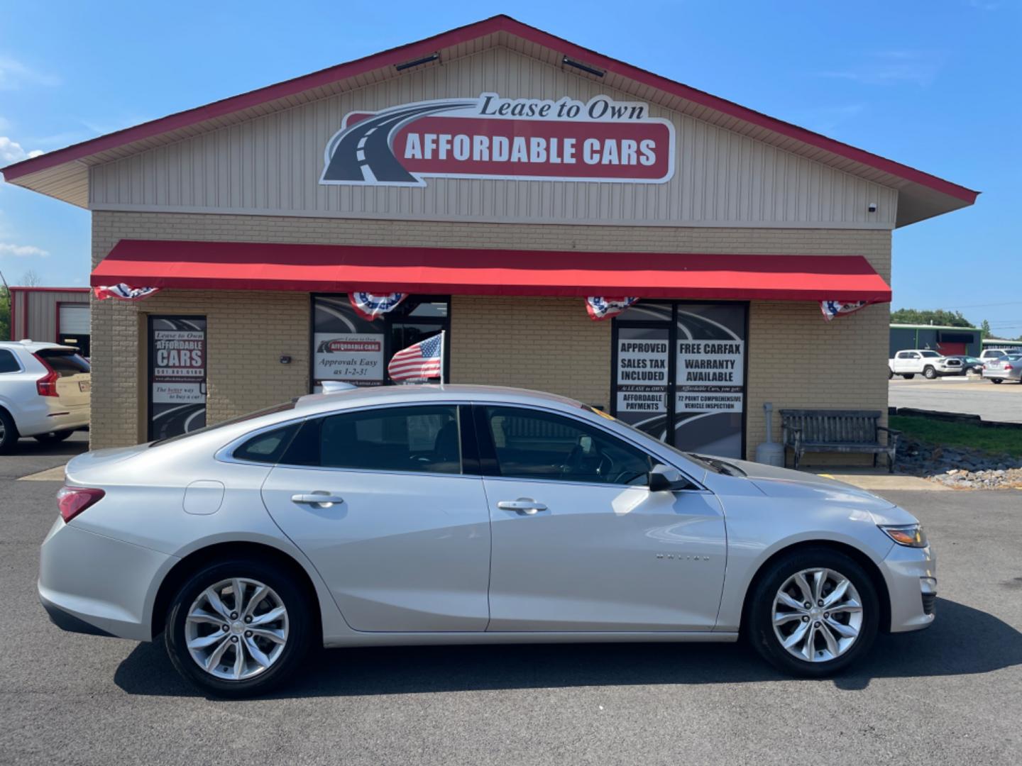 2019 Silver Chevrolet Malibu (1G1ZD5STXKF) with an 4-Cyl, Turbo, 1.5 Liter engine, Automatic, CVT transmission, located at 8008 Warden Rd, Sherwood, AR, 72120, (501) 801-6100, 34.830078, -92.186684 - Photo#0