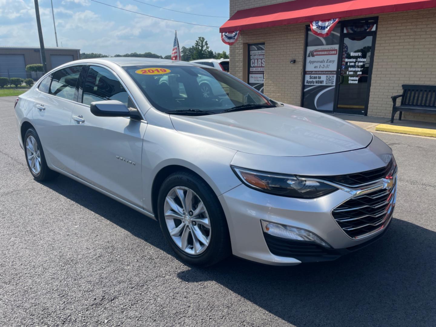 2019 Silver Chevrolet Malibu (1G1ZD5STXKF) with an 4-Cyl, Turbo, 1.5 Liter engine, Automatic, CVT transmission, located at 8008 Warden Rd, Sherwood, AR, 72120, (501) 801-6100, 34.830078, -92.186684 - Photo#1