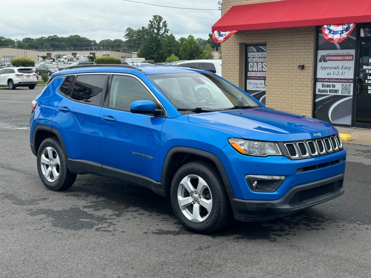 2018 Blue Jeep Compass (3C4NJDBB3JT) with an 4-Cyl, MultiAir, PZEV, 2.4 Liter engine, Automatic, 9-Spd transmission, located at 8008 Warden Rd, Sherwood, AR, 72120, (501) 801-6100, 34.830078, -92.186684 - Photo#1