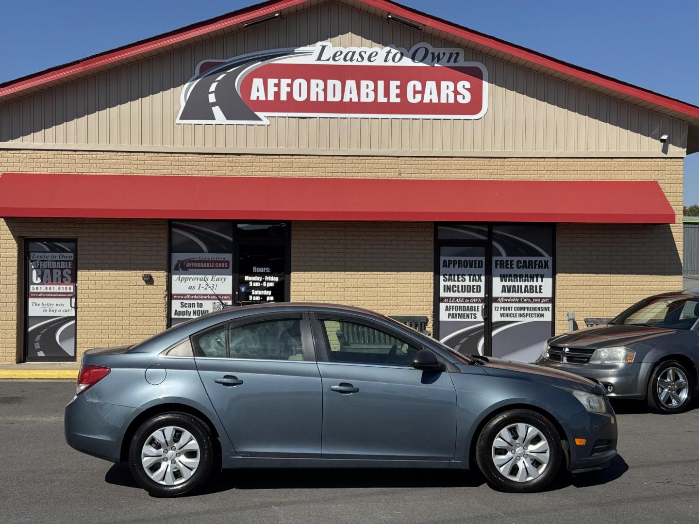 2012 Blue Chevrolet Cruze (1G1PC5SH0C7) with an 4-Cyl, 1.8 Liter engine, Automatic, 6-Spd w/Overdrive transmission, located at 8008 Warden Rd, Sherwood, AR, 72120, (501) 801-6100, 34.830078, -92.186684 - Photo#0