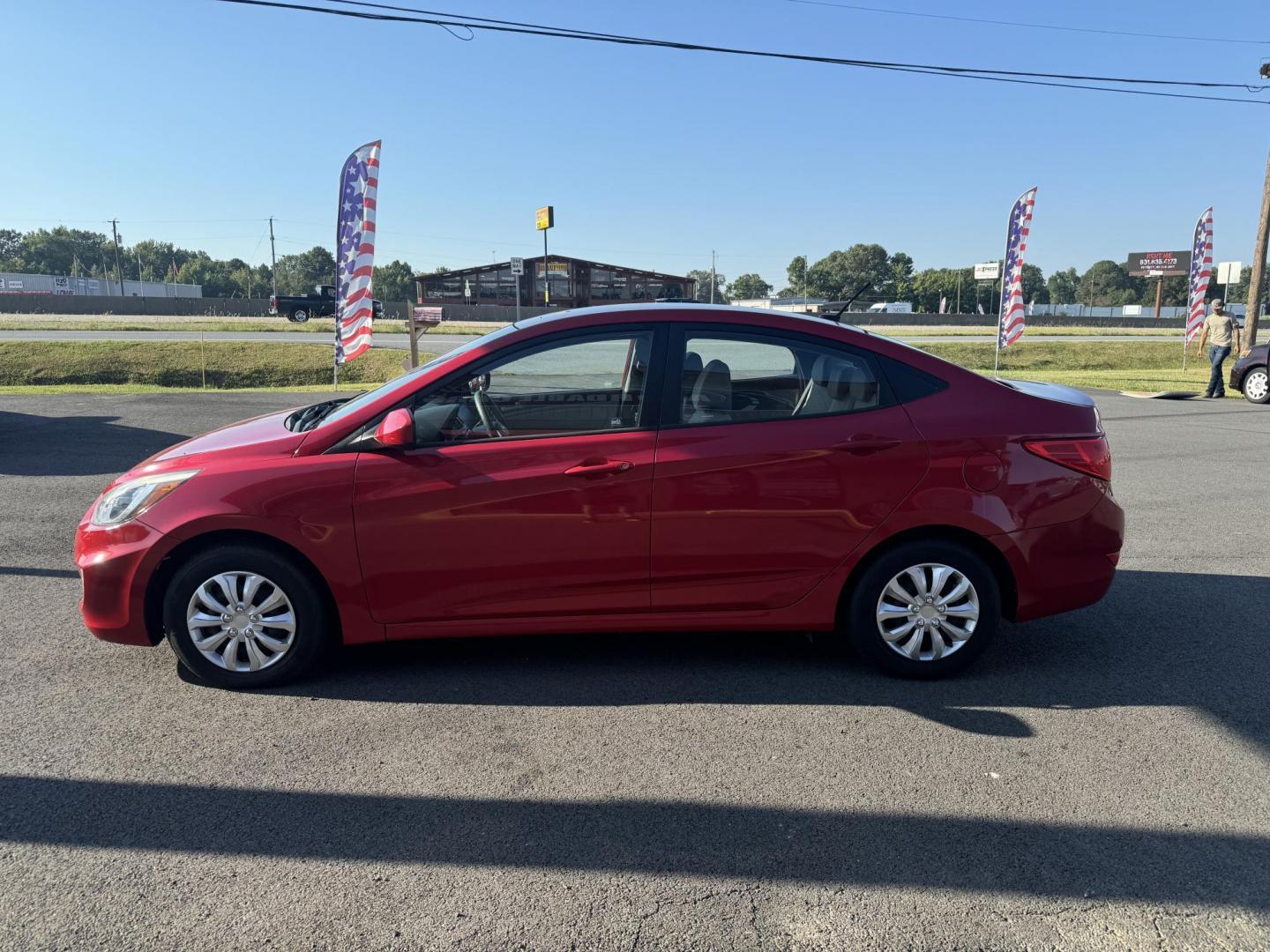 2016 Red Hyundai Accent (KMHCT4AE0GU) with an 4-Cyl, 1.6 Liter engine, Auto, 6-Spd w/Overdrive transmission, located at 8008 Warden Rd, Sherwood, AR, 72120, (501) 801-6100, 34.830078, -92.186684 - Photo#5