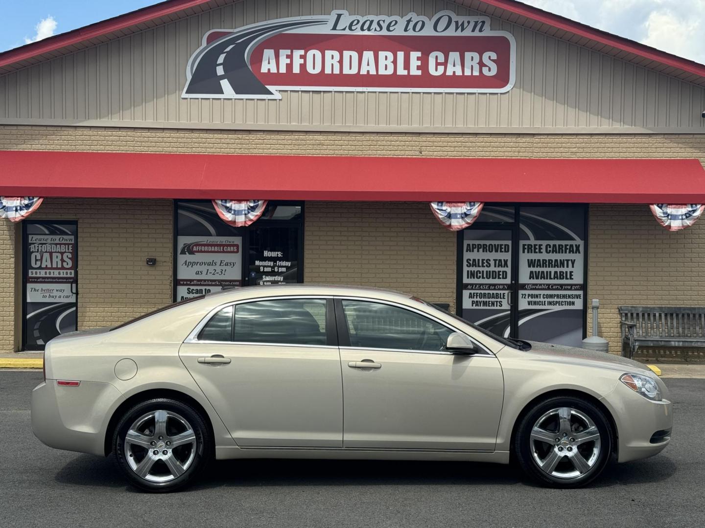 2011 Gold Chevrolet Malibu (1G1ZD5E1XBF) with an 4-Cyl, 2.4 Liter engine, Automatic, 6-Spd w/Overdrive and TAPshift transmission, located at 8008 Warden Rd, Sherwood, AR, 72120, (501) 801-6100, 34.830078, -92.186684 - Photo#0