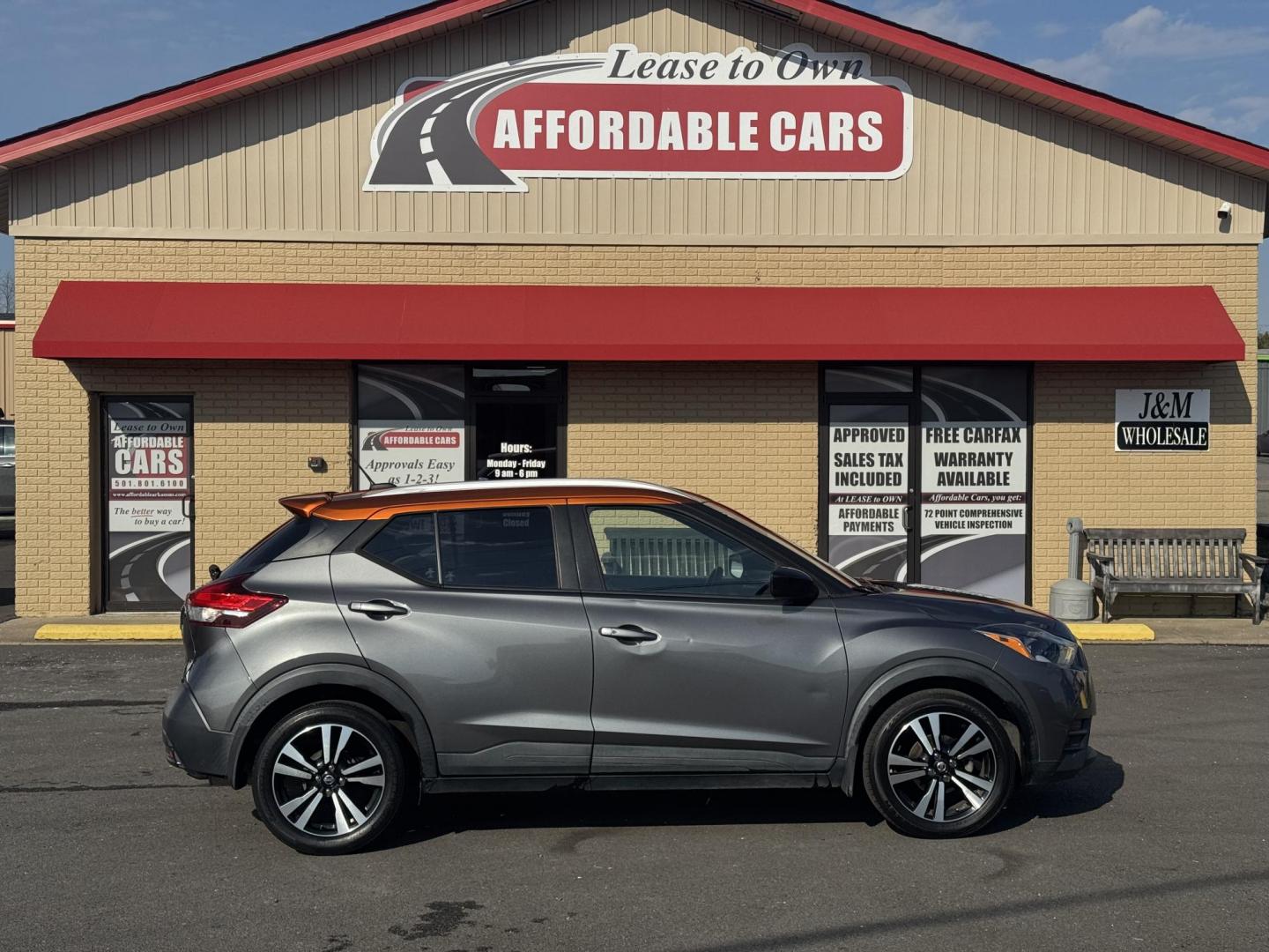 2019 Gray Nissan Kicks (3N1CP5CU4KL) with an 4-Cyl, 1.6 Liter engine, Auto, CVT Xtronic transmission, located at 8008 Warden Rd, Sherwood, AR, 72120, (501) 801-6100, 34.830078, -92.186684 - Photo#0