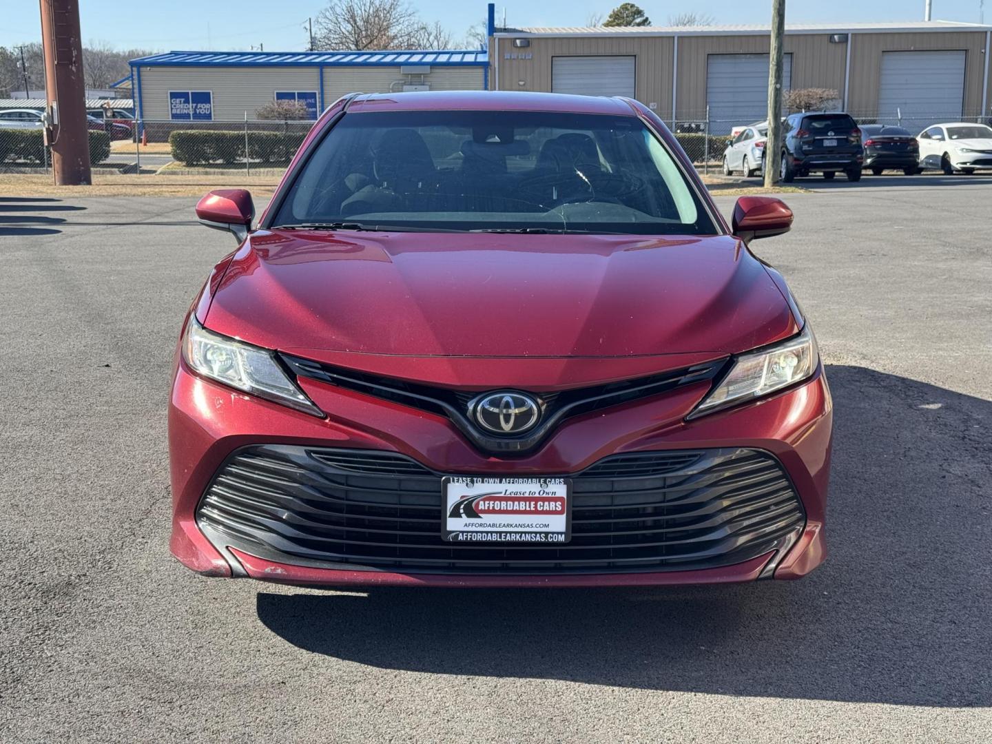 2018 Maroon Toyota Camry (4T1B11HK1JU) with an 4-Cyl, 2.5 Liter engine, Auto, 8-Spd SeqShft transmission, located at 8008 Warden Rd, Sherwood, AR, 72120, (501) 801-6100, 34.830078, -92.186684 - Photo#1